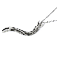 Centipede Necklace, Arthropod Pendant, Myriapoda Charm, Chilopod Ranking Animal Jewelry free ship