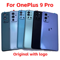 For OnePlus 9 Pro Battery Cover Glass Panel Rear Door Housing Case Oneplus 9Pro Back Cover With Camera Lens With CE