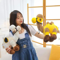 ตุ๊กตาคามีเลียจำลอง ผ้าขน PP ไส้ผ้าขนสัตว์ ตุ๊กตาสัตว์ทะเลทรายนุ่มนิ่ม ตุ๊กตาการ์ตูน D1P0