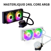 【最高折200+跨店點數22%回饋】酷碼 MASTERLIQUID 240L CORE ARGB 黑色/白色 一體式水冷