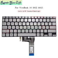 Spanish LA Latin Backlit Keyboard for Asus VivoBook A412 X412 F412 X412D X412J X412UA UB X412FA FL X412DA DK 2613LA00 7T3LA21