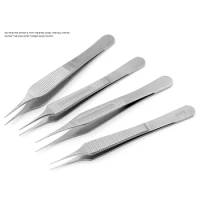 Stainless steel beauty plastic shaping fine tweezers plastic tweezers stitching tweezers fat tweezers toothed tweezers fine twee