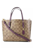 Coach Coach Mollie Tote 25 In Signature Canvas - Brown/Deep Berry