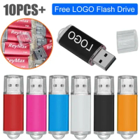 Free Custom 10PCS/lot USB Flash Drive Pen Drive 256MB 512MB 1GB 2GB 4GB 8GB 16GB Pendrive Memory Stick 32GB 64GB 128GB USB Stick