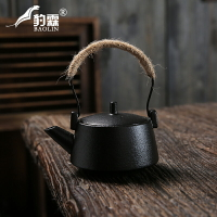 黑砂泡茶壺單壺陶瓷家用煮茶器沖茶水壺喝茶具黑色手提式提梁經典