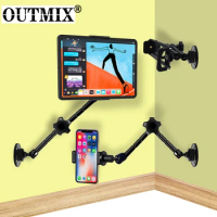 Wall Mount Tablet Stand Magic Arm Stretchable Cell Phone Wall Holder Adjustable Metal Wall iPad Stand for iPhone iPad 4-11inches