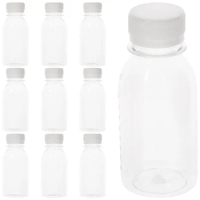 8pcs/10pcs 100ml Water Bottle Transparent Plastic Milk Storage Bottles Beverage Drinking Bottles Juice Bottle For Outdoor Travel