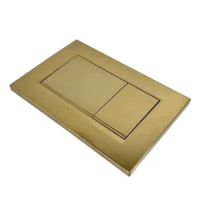 New Inventions Toilet Parts, double push button solid brushed gold flush plate concealed toilet cistern panel