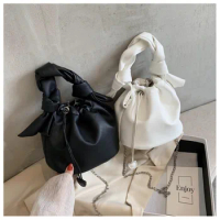 Drawstring Shoulder Bag Fashion High-quality Simplicity Fold Cloud Bag Sling Bag Versatile