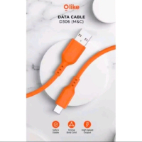 Olike Kabel Data D306 M&C Orange - Aman Stabil & Output Cepat untuk Pengisian dan Transfer Data