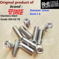 Baut L Stainless Steel 304 Tanam M12x40 Grade A2-70 Tahan Karat baut   L-Set M12