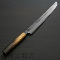 堺孝行 飛燕 紅蓮 焰 切付柳刃 菜刀 萬用刀 生魚片刀 青二鋼槌目黒打 堅木漆塗柄 300ｍｍ 1189【極上和刀】【日本高品質菜刀】【領券滿額再折千5/31止】