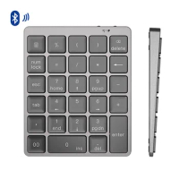 Bluetooth Numeric Keypad Protable Aluminium Alloy Wireless Keyboard Cover For Ipad Android Windows phone Mackbook Tablet