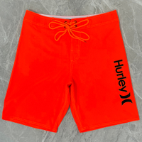 Quick-Drying Men's Solid Color Hurley Beach Pants   Casual Holiday Hot Spring Shorts   Water Repellent Elastic Boardshort