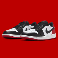 【NIKE 耐吉】休閒鞋 Air Jordan 1 Low OG Black Toe 黑腳趾 黑紅 男款 CZ0790-106