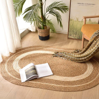 地毯 房間地毯 客廳地毯 床邊地毯 臥室地毯 北歐藤編蒲草草繩編織地毯 地墊