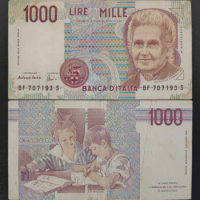 1990 Italy 1000 lira Original Notes VG UNC ( (Fuera De uso Ahora Collectibles)