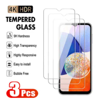 3Pcs Full Cover Tempered Glass For Samsung Galaxy A04 A14 A24 A34 A54 Screen Protector M54 M14 M04 Transparent Protective Film