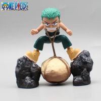 9.5cm One Piece Anime Figure GK Childhood Roronoa Zoro Kawaii Manga Statue Pvc Action Figurine Collection Model Toy Gift
