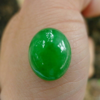 緬甸翡翠戒面冰種陽綠鴿子蛋 戒面裸石可鑲嵌戒指帶證書玉石玉器
