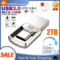 Xiaomi 2TB Pendrive Metal 1TB TYPE-C USB 3.0 Flash Drives High Speed 128GB Usb Drive Waterproof Memoria Usb Flash Disk For Phone
