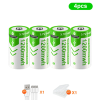 PALO 3.7V 14250 1200mWh Rechargeable Lithium Battery 1/2 AA USB Rechargeable Battery Pointed Head fo