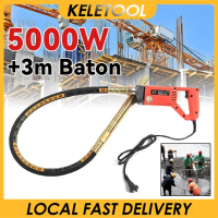 KELETOOL 3500W Concrete Vibration Machine Electric Concrete Mixing Machine Cement Soil Mixer with 1.