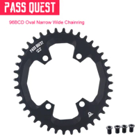 PASS QUEST 96BCD Bicycle Chainring 4-Bolt Narrow Wide Chainwheel 30T-42T for Shimano Deore XT M7000 M8000 M9000 Crankset