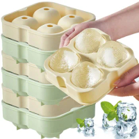 6/4 Grid Round Ice Cube Ball Maker Ice Hockey Mold for Whiskey Cocktails Homemade Drinks Chilled Mould Party Kitchen Tools