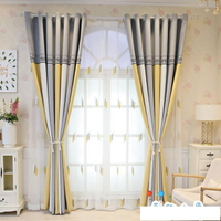 窗簾輕奢臥室遮光現代簡約客廳棉麻窗簾