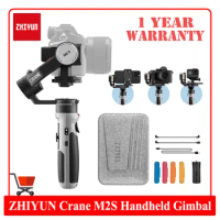 ZHIYUN Crane M2S 3-Axis Handheld Mirrorless Cameras Gimbal Stabilizer for Sony Canon Gopro Action Camera Smartphone iPhone 14