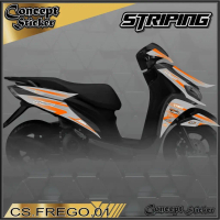 [COD]  Stiker FREEGO striping FREEGO motor SUZUKI motor sticker variasi Racing 01