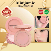 Herorange Bột Blush Đơn Sắc Chống Thấm Nước Lâu Dài Đĩa Đào Cam Mềm Sương Mờ Tự Nhiên Blush cushion 