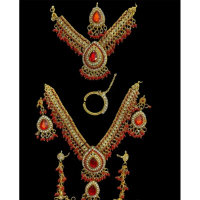 สร้อยคอเครื่องประดับสไตล์อินเดีย necklace indian style jewellery wear with saree ,lehenga, thai dres