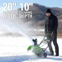 Greenworks 40V (75+ Compatible Tools) 20” Brushless Cordless Snow Blower, Tool Only