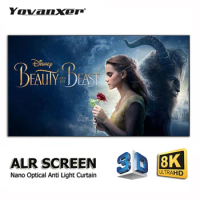120 Inch Grey Crystal ALR Projector Screen 1CM Frame Curtain Projection Screens For Long Throw Projector HD