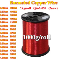 1kg/roll Enameled Copper Wire 0.25mm 0.27mm 0.3mm 1.0mm Magnet Wire Magnetic Coil Winding For Electromagnet Motor inductance DIY