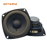 SOTAMIA 2Pcs 4 Inch Midrange Bass Speaker Driver 4 Ohm 20W Paper Cone Foam Edge Audio Music Woofer Audio Speaker Home Theater