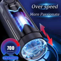 Leten 700times/minute High Speed Piston Male Masturbator Telescopic Sucking Heating Voice Real Vagina Machine Sex Toys For Men