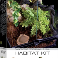 Rainforest Habitat Kit for Reptile Glass (includes PT2602) Small Terrarium Terrarium Accessories Incubateur Reptile