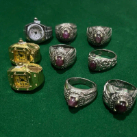 Paket acesoris cincin jam + batu cincin batu rubi