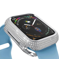 Luxury Women Jewelry Cover for iWatch Series 7 5 4 41mm 45mm 40mm 44mm Diamond Protective Case for Apple Watch 6 SE 3 42mm 38mm