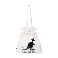 KANGOL 抽繩托特包-白-6125171100