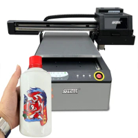 Factory direct to supply 6090 Dtf UV Led flatbed printer with two XP600 print heads mobile phone case bottle printing machine
