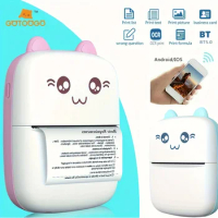 Mini Pocket Printer, Wireless BT Connection Thermal Printer For Photos Receipts Notes Memo Label Portable Inkless Gift Printer