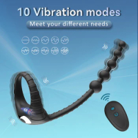 10 Frequency Vibrating Cum Locking Ring Pull Bead Cum Locking Ring Wireless Remote Control Magnetic Rechargeable Vibrating Ring