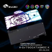 Bykski A-GV7900XTXGMOC-X,GPU Water Cooling Block for Gigabyte AMD Radeon RX 7900 XTX Gaming OC Graphics Card,VGA Liquid Cooler