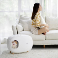 Cat Litter Box Fully Enclosed Large Cat Toilet Bentonite Tofu Pine Deodorant Cat Supplies Pet Furniture