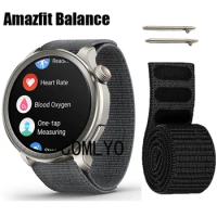 NEW For Amazfit Balance Strap Nylon Watch Band Hook&amp;Look Soft Belt Watchband