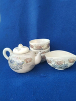 日本回流清水燒茶具。款清水燒。一壺一公道三杯。倆杯有沖。其他